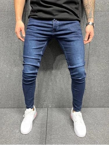Calça jeans azul masculina